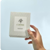 Retro Green Stripe Coffee Carton