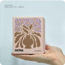 Abstract Bloom Coffee Carton