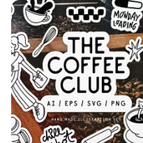 Coffee Club Sticker-Art Collection
