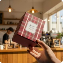 British Plaid Coffee Carton