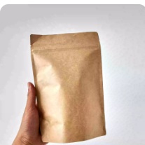 Plain Kraft Stand-Up Zip Pouch