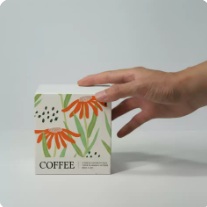 Hand-Drawn Daisy Coffee Carton