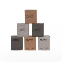 Custom Lock-Tab Coffee Carton · 5–7 Packs