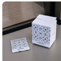 Blue Porcelain Coffee Carton
