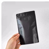 Plain Black Stand-Up Zip Pouch