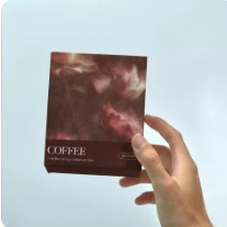 Autumn dyed floral coffee carton