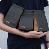 Black Kraft Coffee Bag