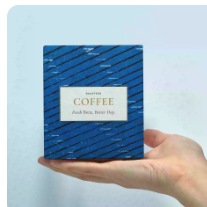 Sea Woodcut Coffee Carton