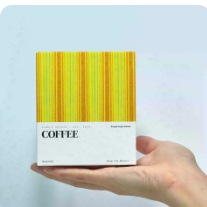 Grid Stripe Coffee Carton