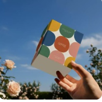 Colorful Dots Coffee Carton